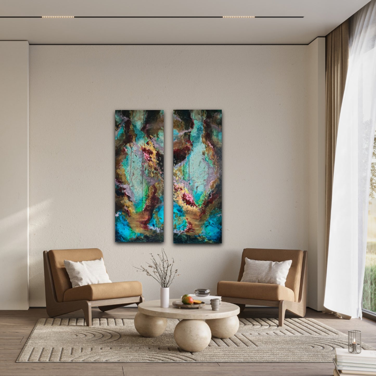 COOL CURRENTS & DEEP DIVE | 45 X 120 CM | CANVAS