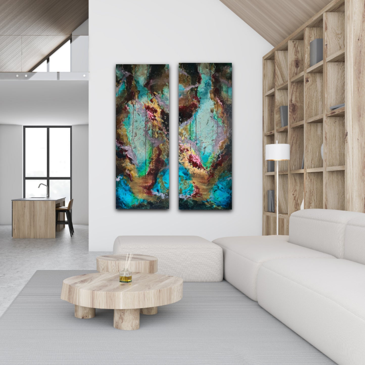 COOL CURRENTS & DEEP DIVE | 45 X 120 CM | CANVAS