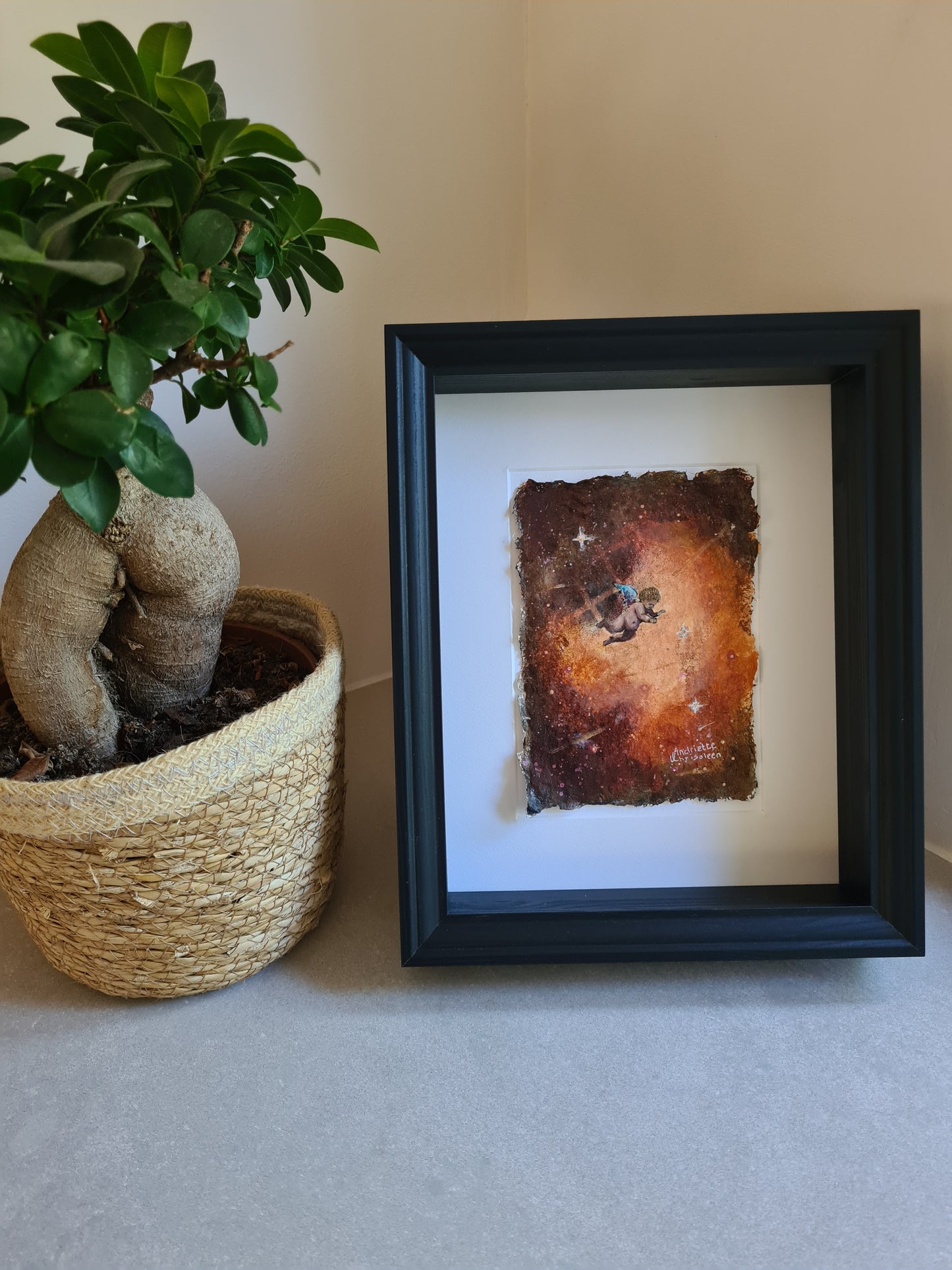 CHERUB MINI PAINTINGS | 12X16CM | COTTON RAG PAPER