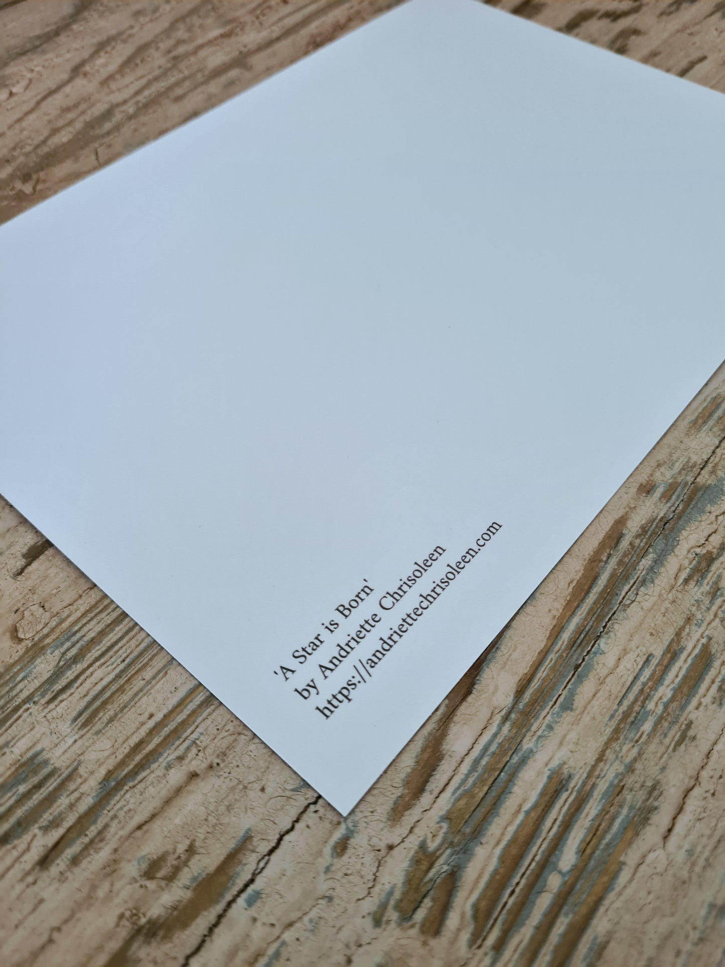 A STAR IS BORN - ART CARD 15x21CM