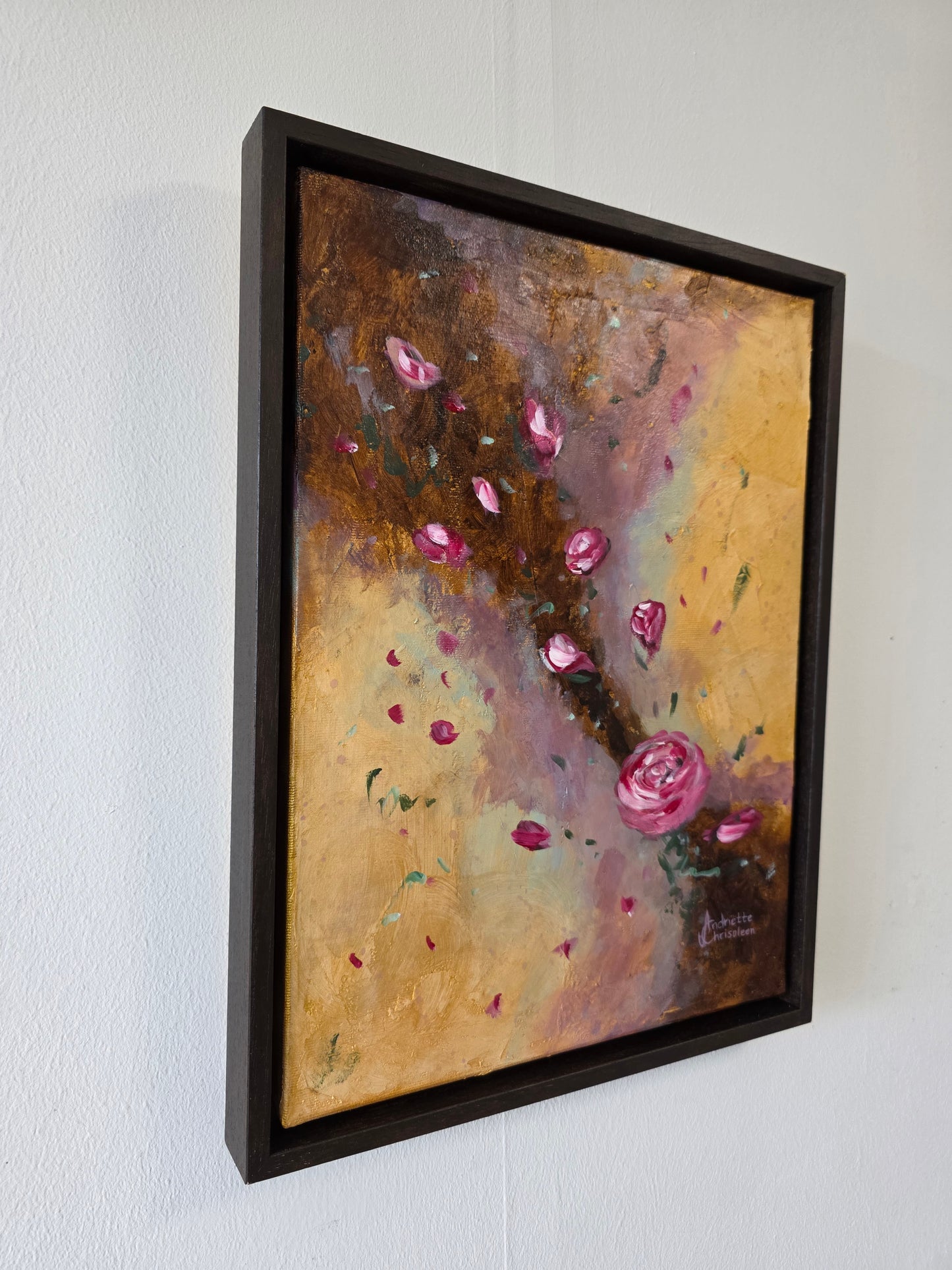 GOLDEN ROSES | 30X40CM | FRAMED CANVAS