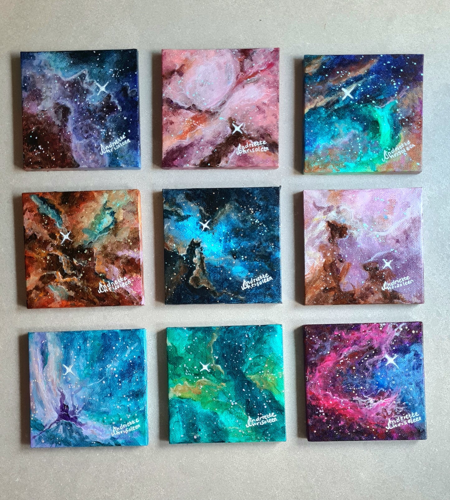 MINI PAINTINGS INSPIRED BY PLANETS