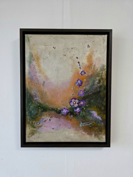 SILVER VIOLETS | 30X40CM | FRAMED CANVAS