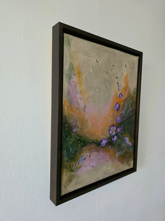 SILVER VIOLETS | 30X40CM | FRAMED CANVAS