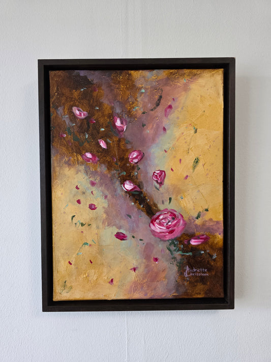 GOLDEN ROSES | 30X40CM | FRAMED CANVAS