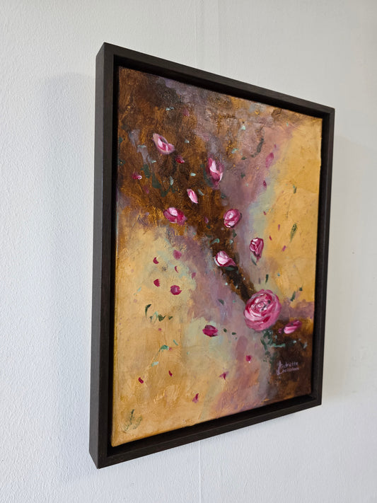GOLDEN ROSES | 30X40CM | FRAMED CANVAS