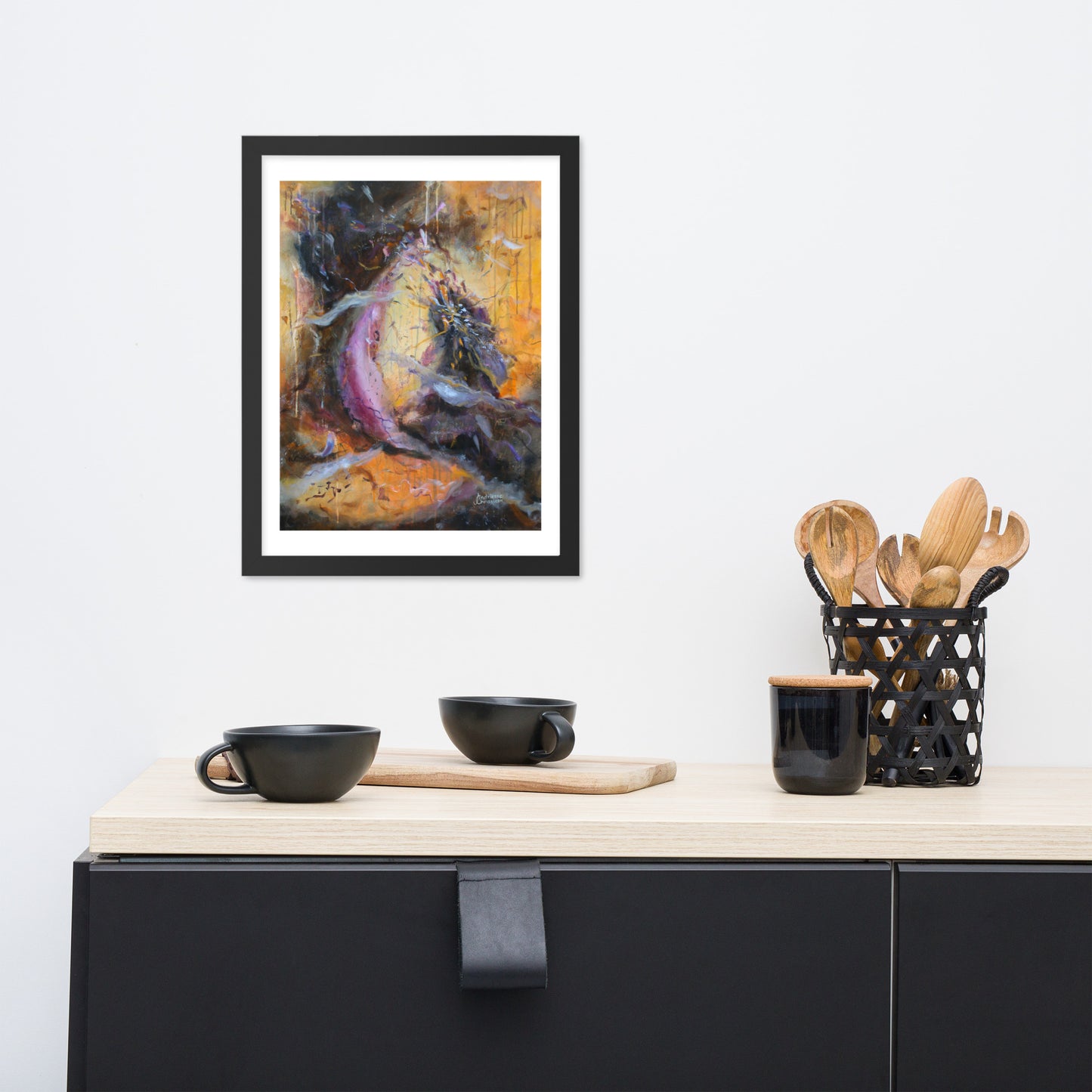 BURNING PASSION - FRAMED ART PRINT