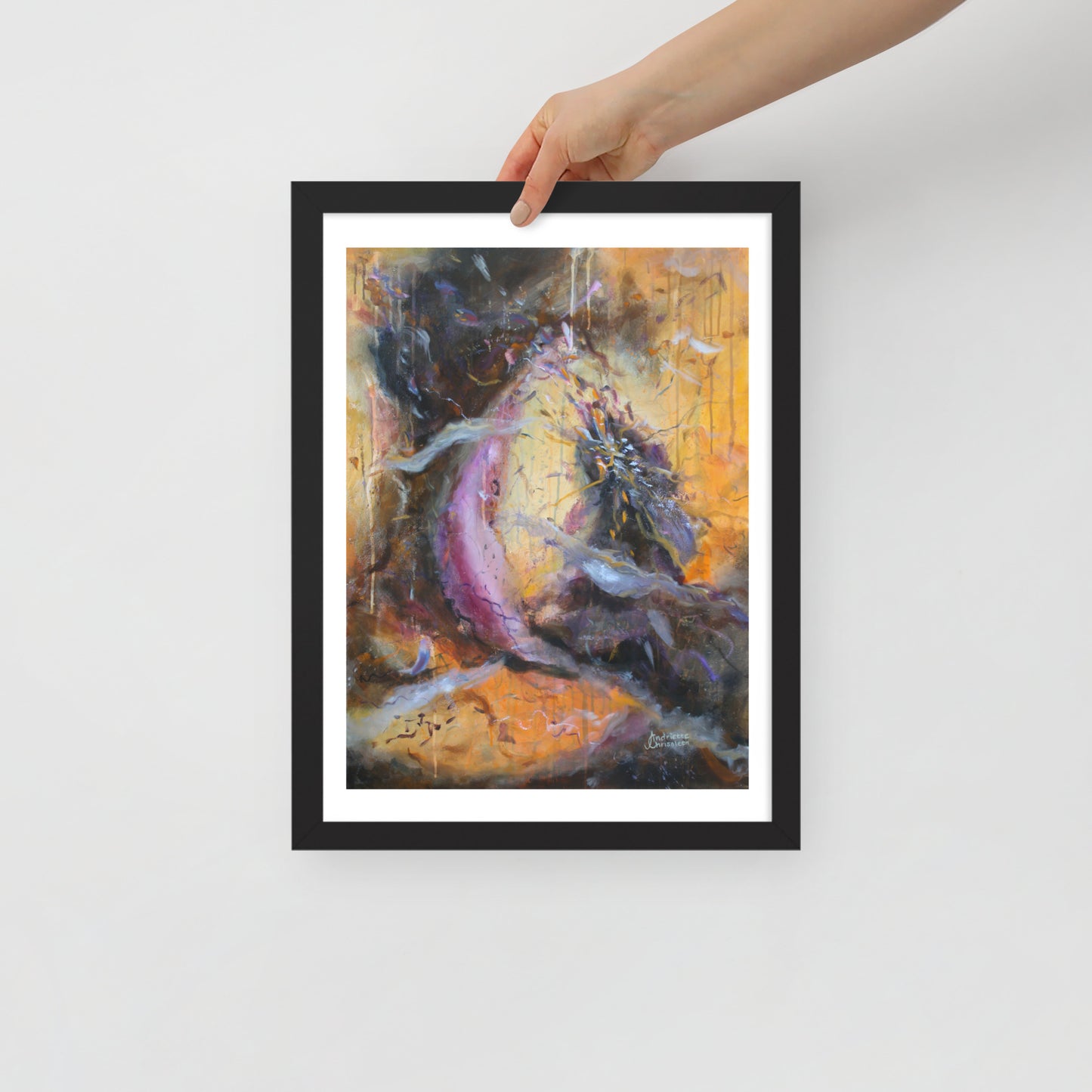 BURNING PASSION - FRAMED ART PRINT