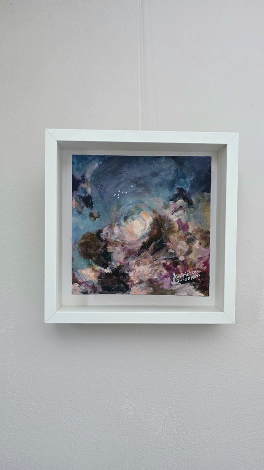 LINGERING DREAMS I | 20X20CM | FRAMED CANVAS BOARD