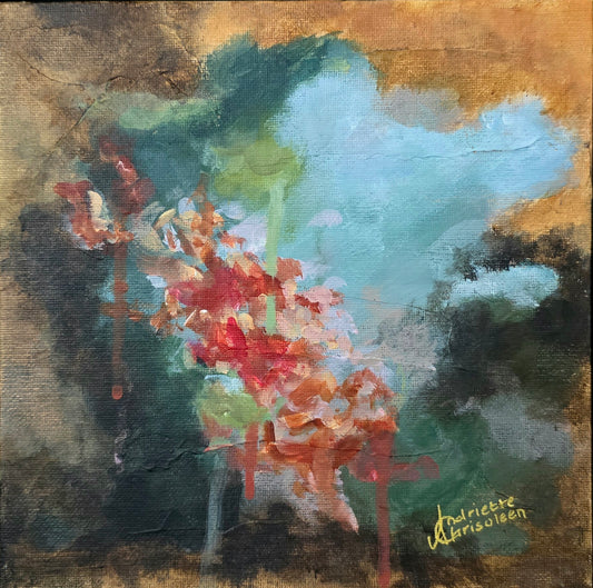 IGNITE THE MIST I | 20X20CM | FRAMED CANVAS BOARD