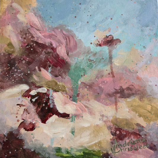 PETALS OF LIGHT | 20X20CM | FRAMED CANVAS BOARD