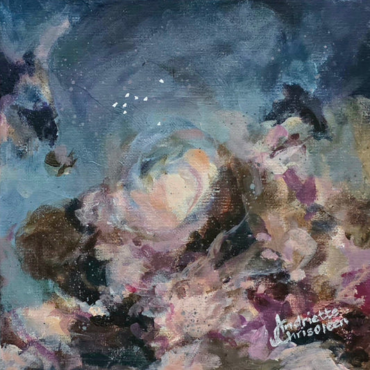 LINGERING DREAMS I | 20X20CM | FRAMED CANVAS BOARD