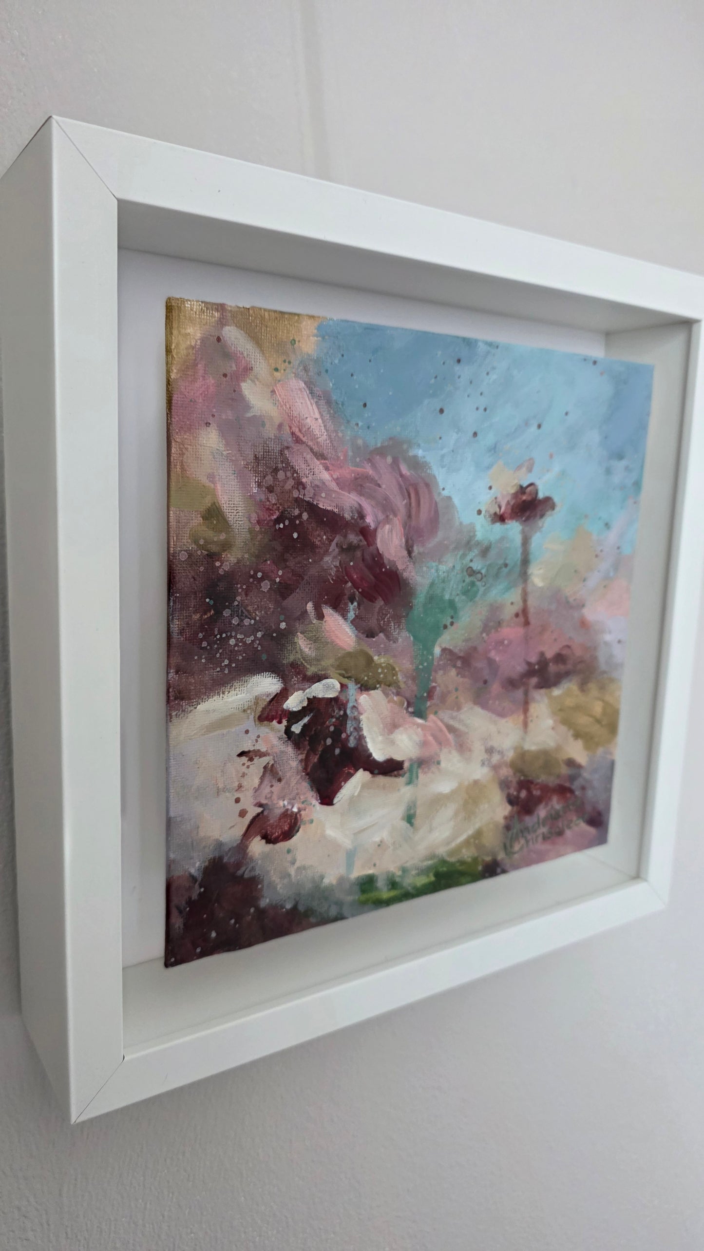 PETALS OF LIGHT | 20X20CM | FRAMED CANVAS BOARD