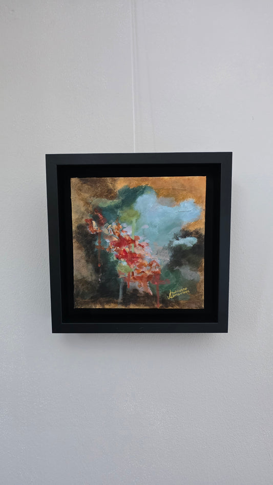 IGNITE THE MIST I | 20X20CM | FRAMED CANVAS BOARD