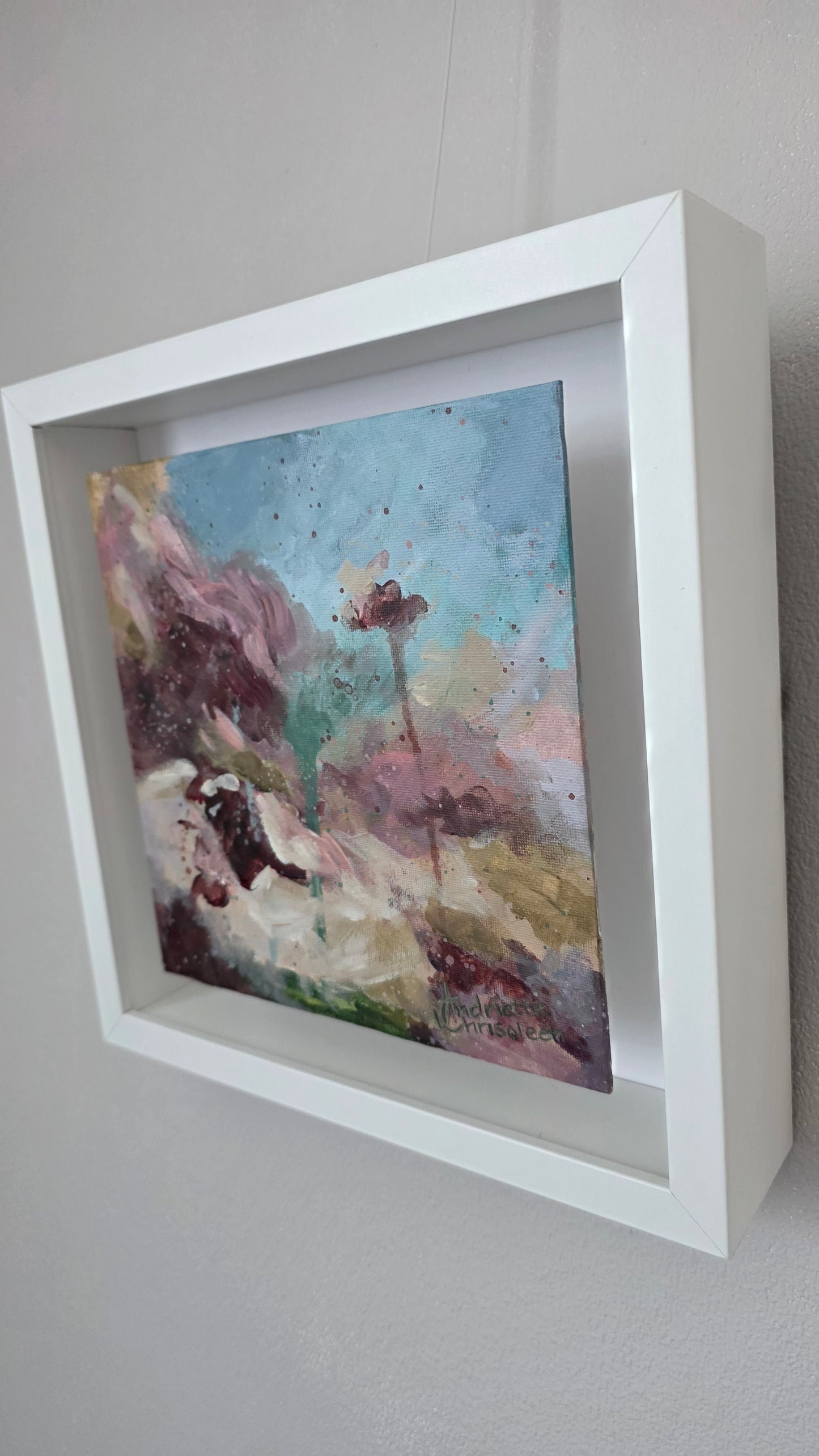 PETALS OF LIGHT | 20X20CM | FRAMED CANVAS BOARD